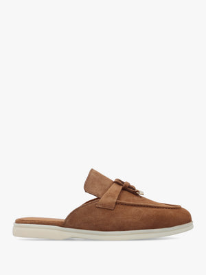 Siani Tan Suede Loafer Mules