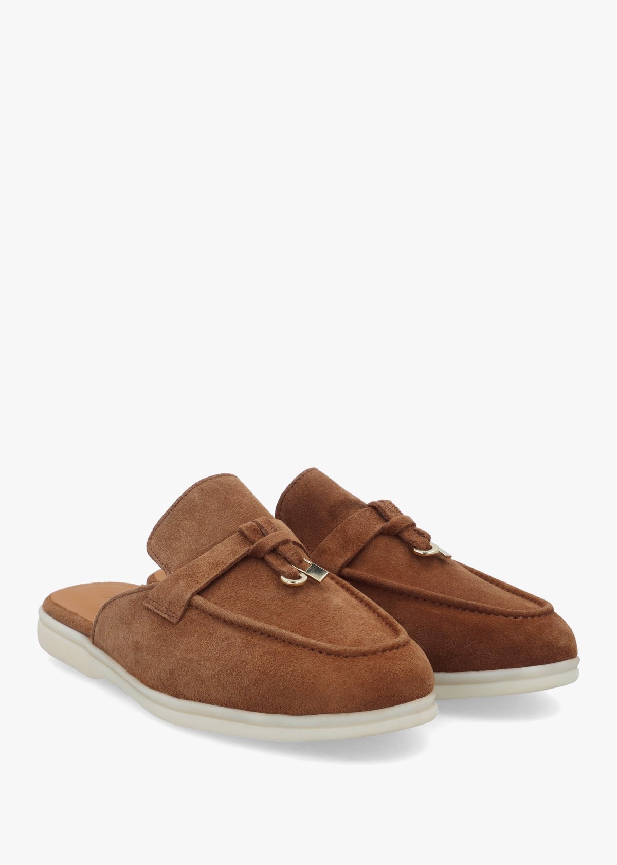 Siani Tan Suede Loafer Mules