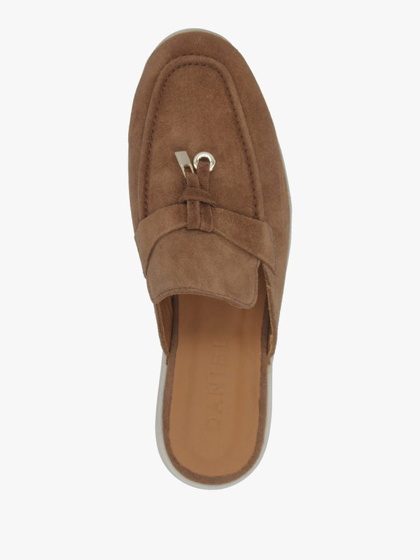 Siani Tan Suede Loafer Mules