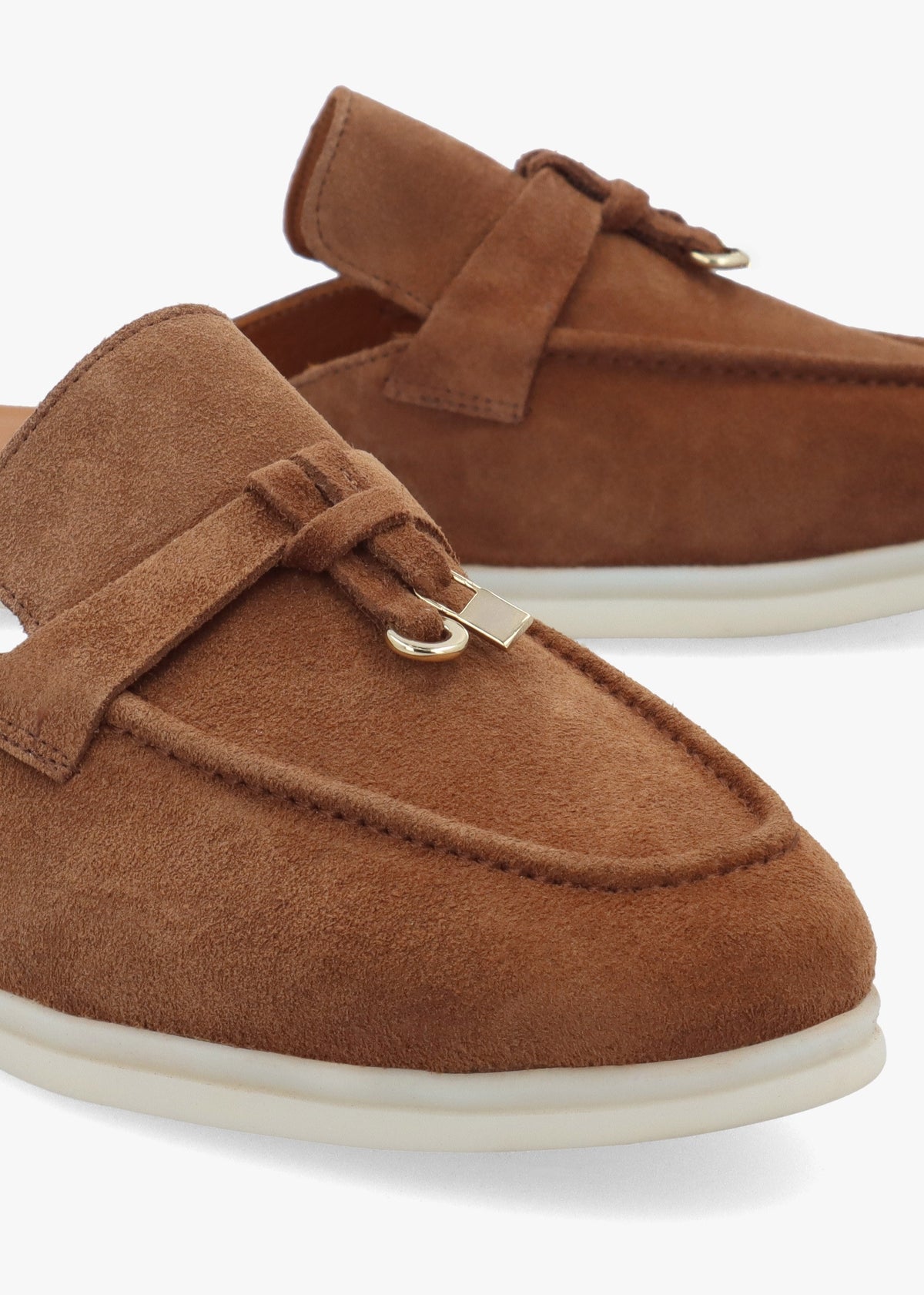 Siani Tan Suede Loafer Mules
