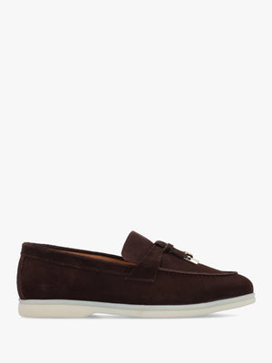 Siani Brown Suede Loafers