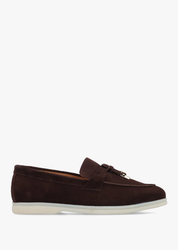 Siani Brown Suede Loafers