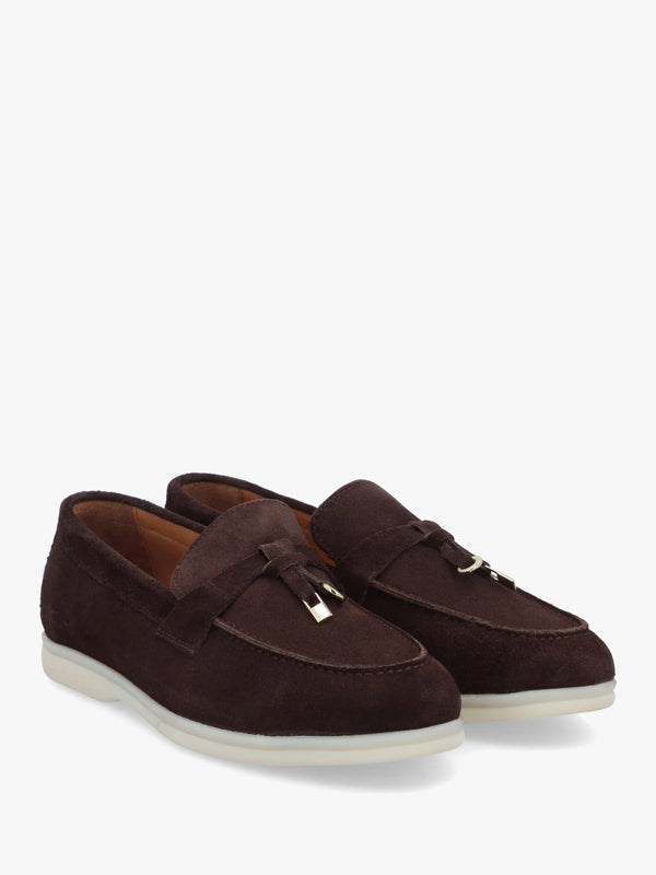 Siani Brown Suede Loafers
