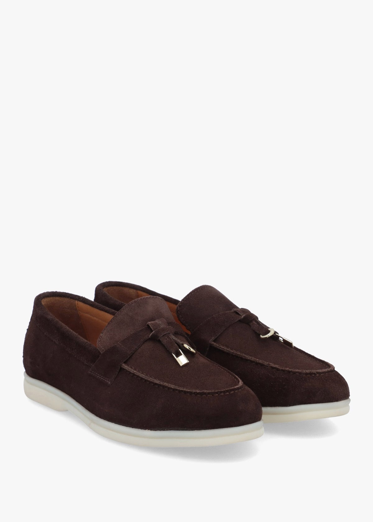 Siani Brown Suede Loafers