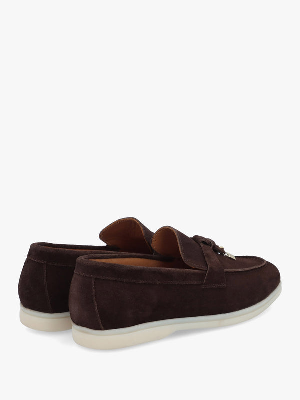 Siani Brown Suede Loafers