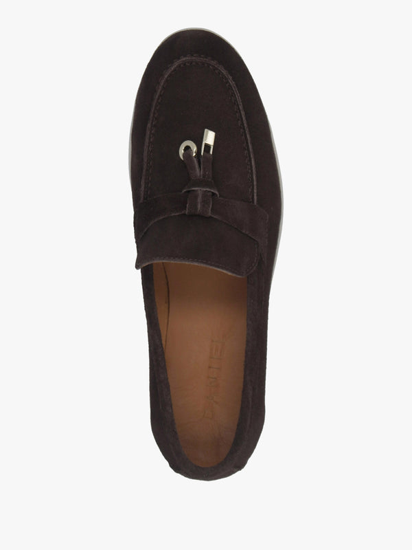 Siani Brown Suede Loafers
