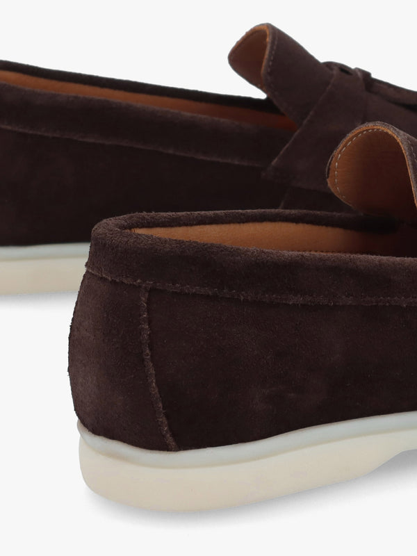 Siani Brown Suede Loafers