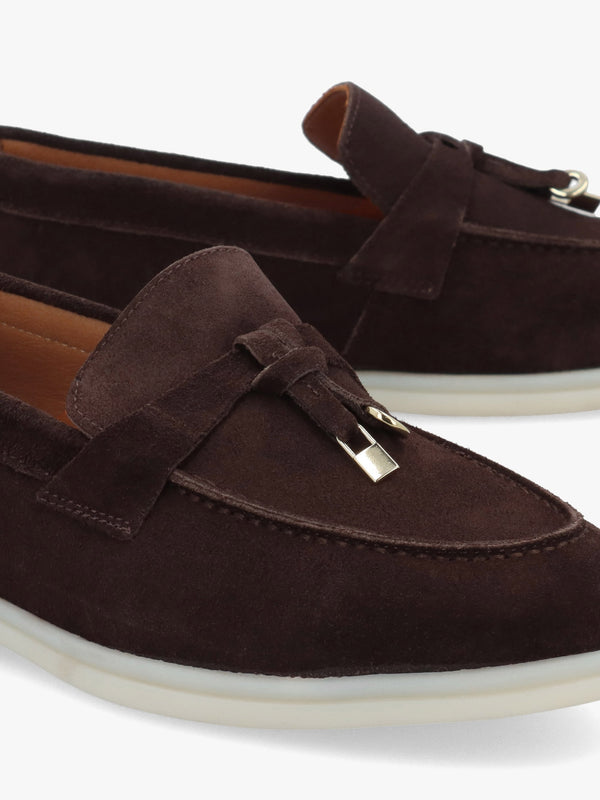Siani Brown Suede Loafers