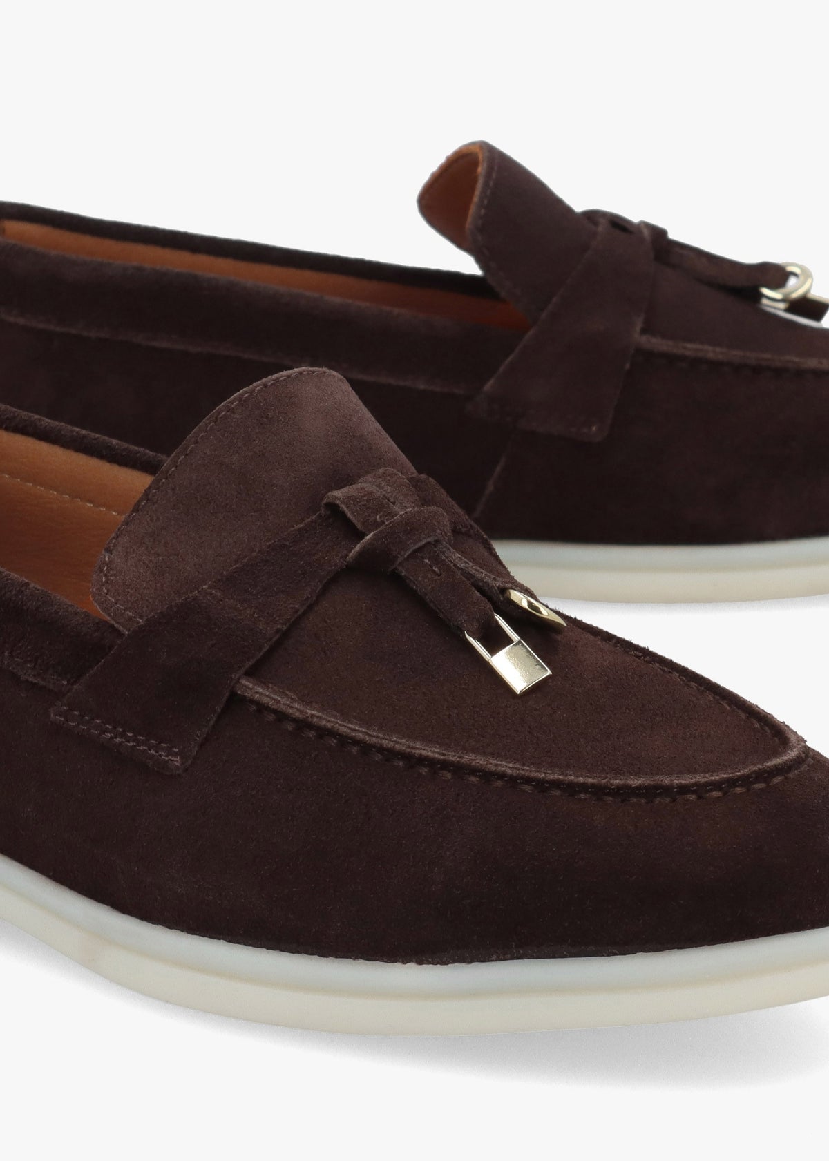 Siani Brown Suede Loafers