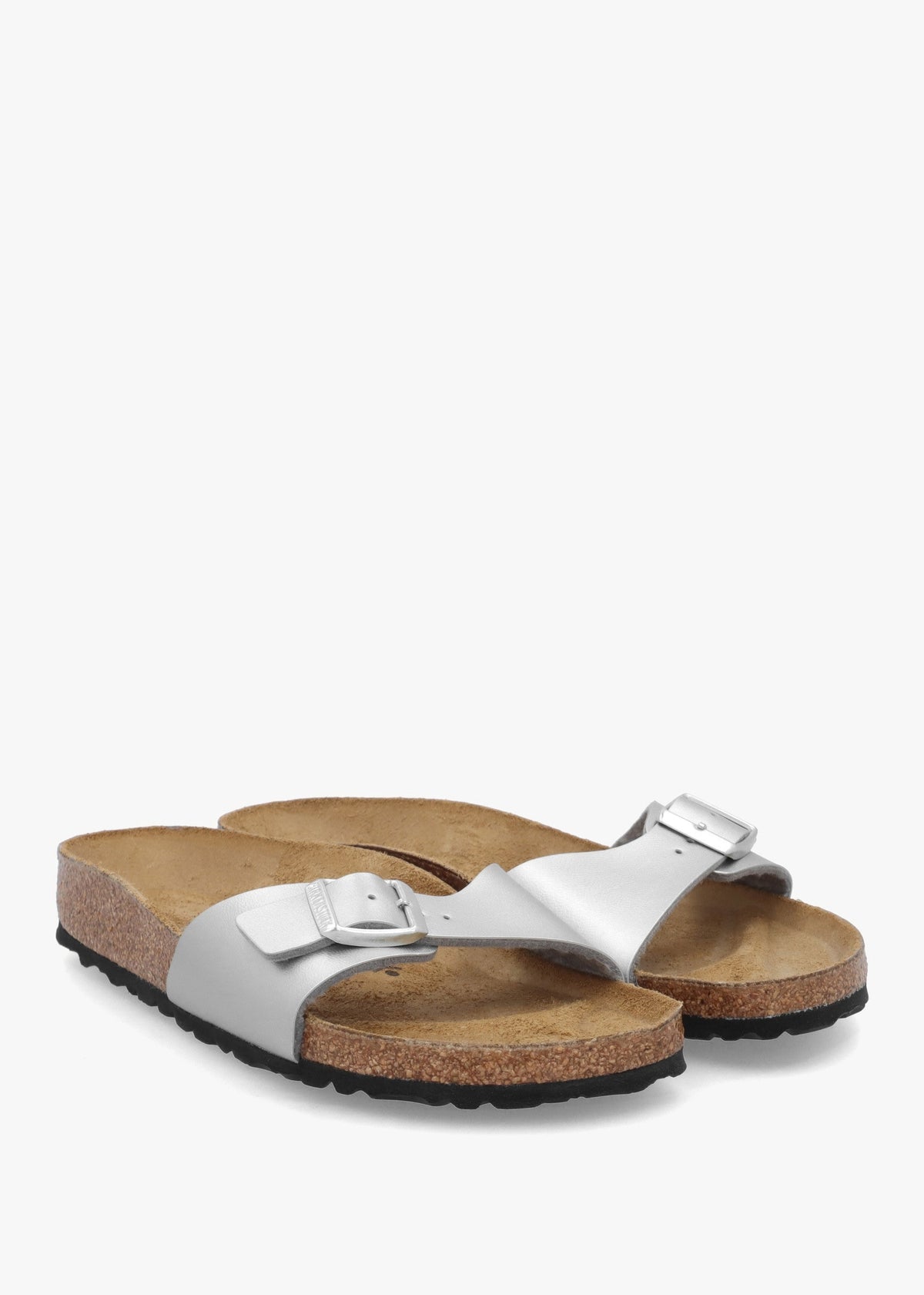 Madrid Silver Birko-Flor Mules