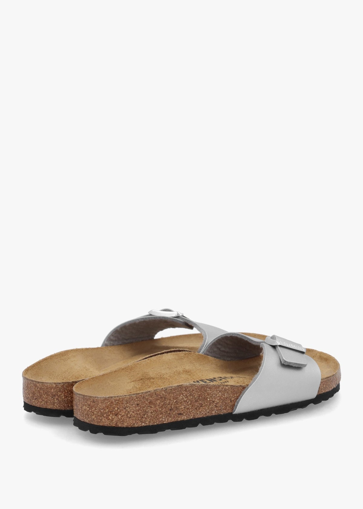 Madrid Silver Birko-Flor Mules