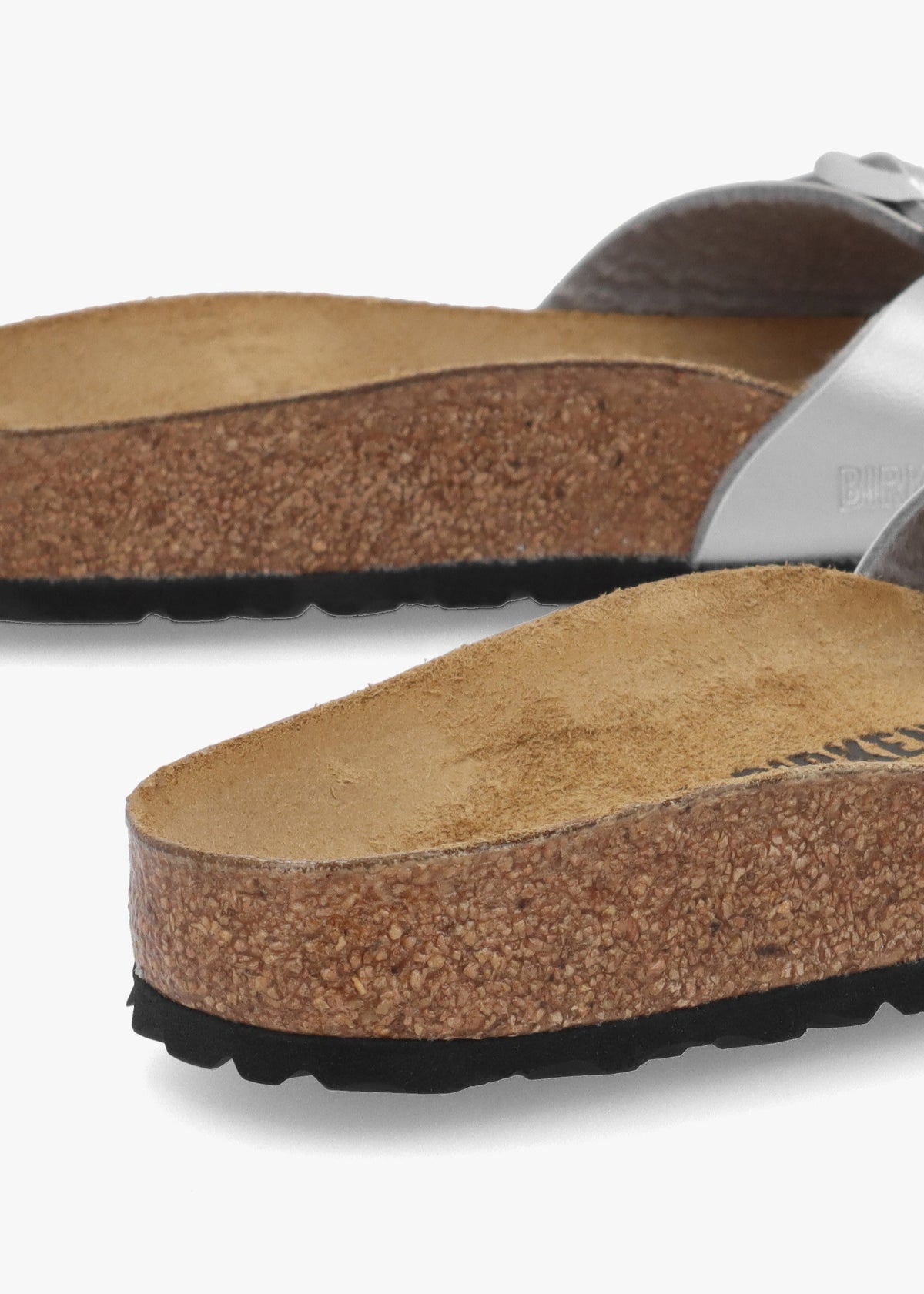 Madrid Silver Birko-Flor Mules