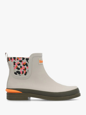 Abbeyfield Packable Mist Inky Leopard Print Ankle Wellingtons