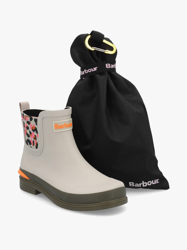 Abbeyfield Packable Mist Inky Leopard Print Ankle Wellingtons