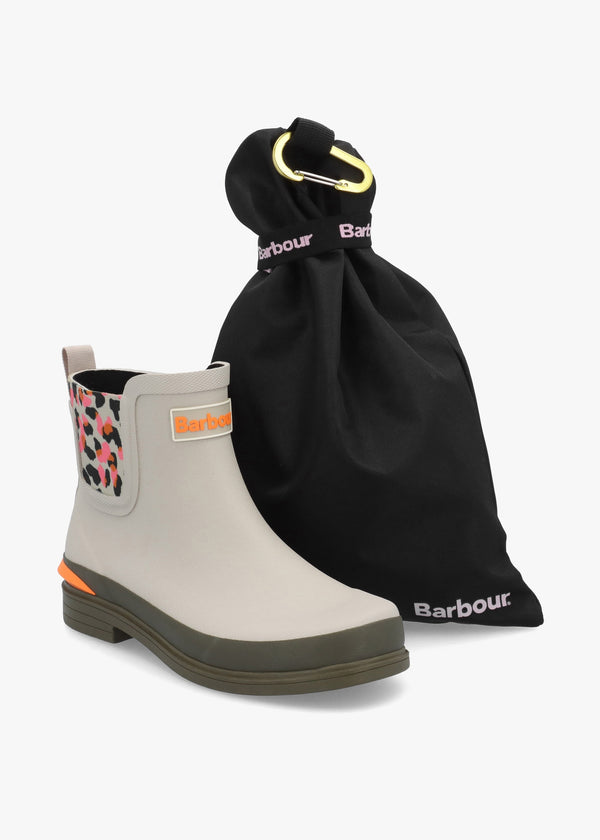 Abbeyfield Packable Mist Inky Leopard Print Ankle Wellingtons