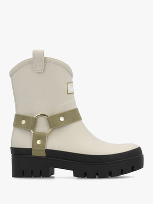 Elley Harness Light Oak Bleached Olive Wellington Boots