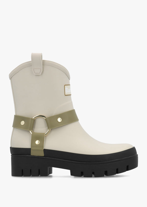 Elley Harness Light Oak Bleached Olive Wellington Boots