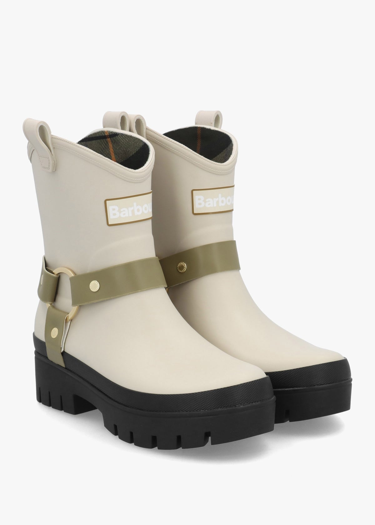 Elley Harness Light Oak Bleached Olive Wellington Boots