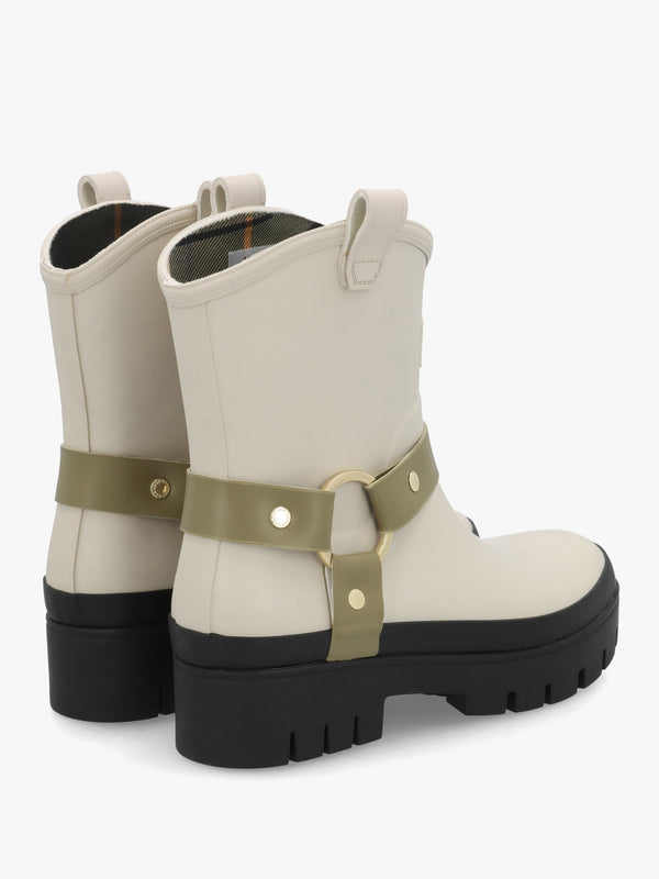 Elley Harness Light Oak Bleached Olive Wellington Boots