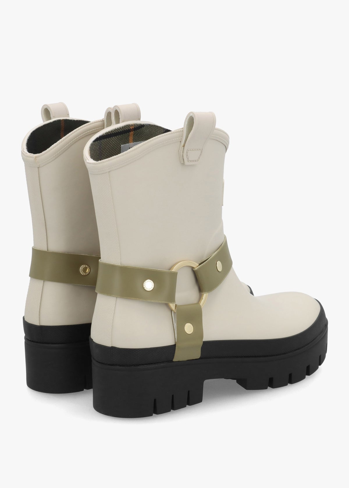 Elley Harness Light Oak Bleached Olive Wellington Boots