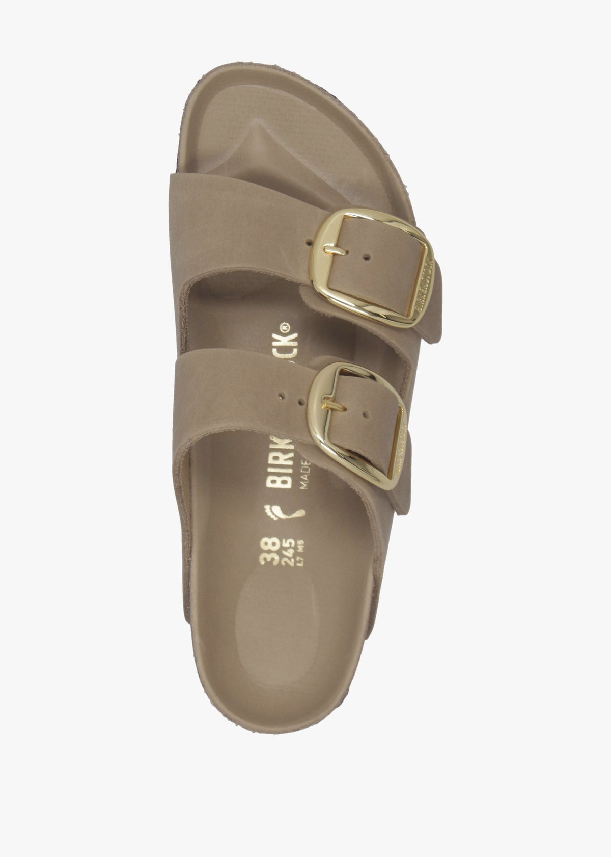 Arizona Big Buckle Tabacco Brown Oiled Leather Two Bar Mules