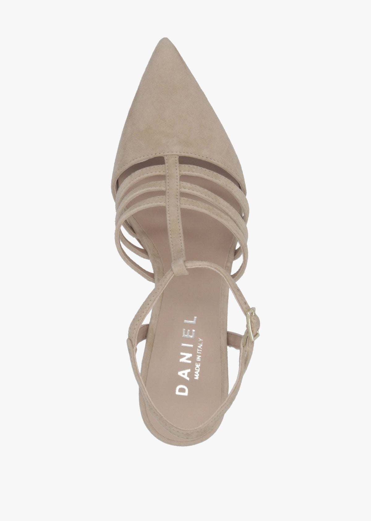 Sade Beige Suede T Bar Heeled Court Shoes