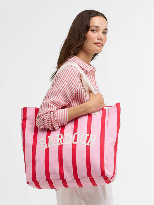 Emily Striped Cherry Blossom Tote Bag
