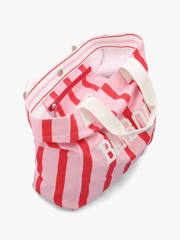 Emily Striped Cherry Blossom Tote Bag