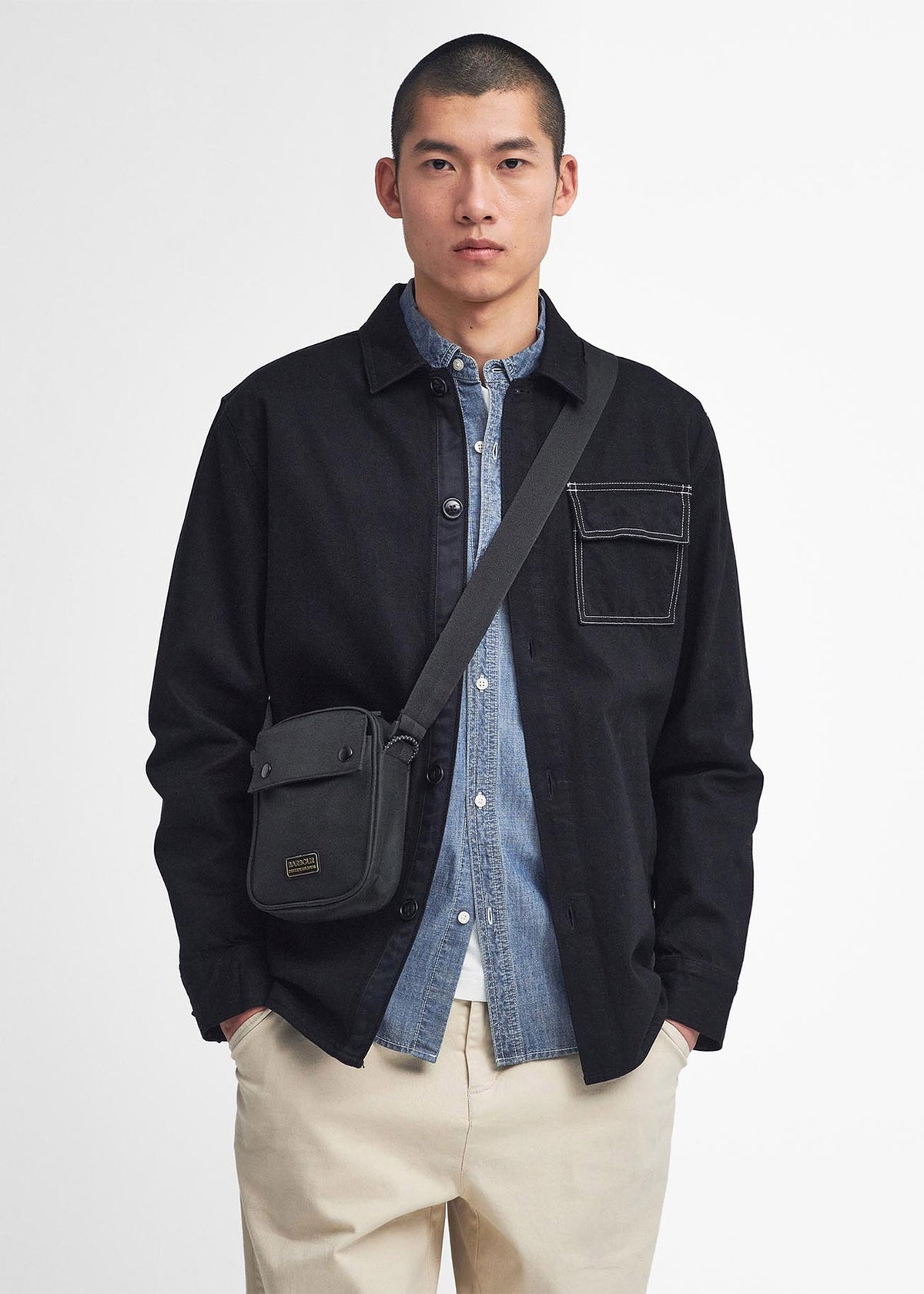 Unisex Knockhill Essentials Classic Black Cross-Body Bag