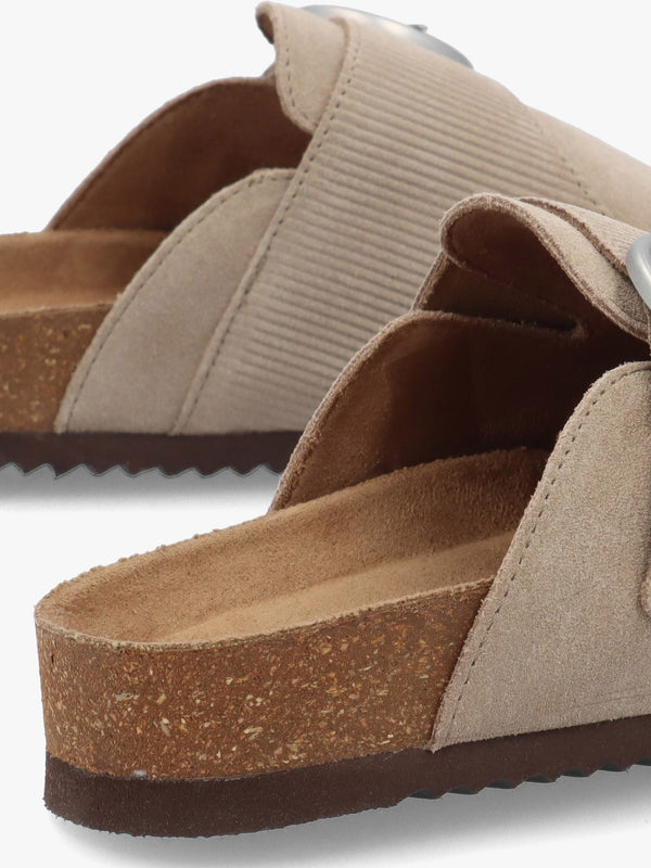 Kyra Taupe Closed Toe Sandals