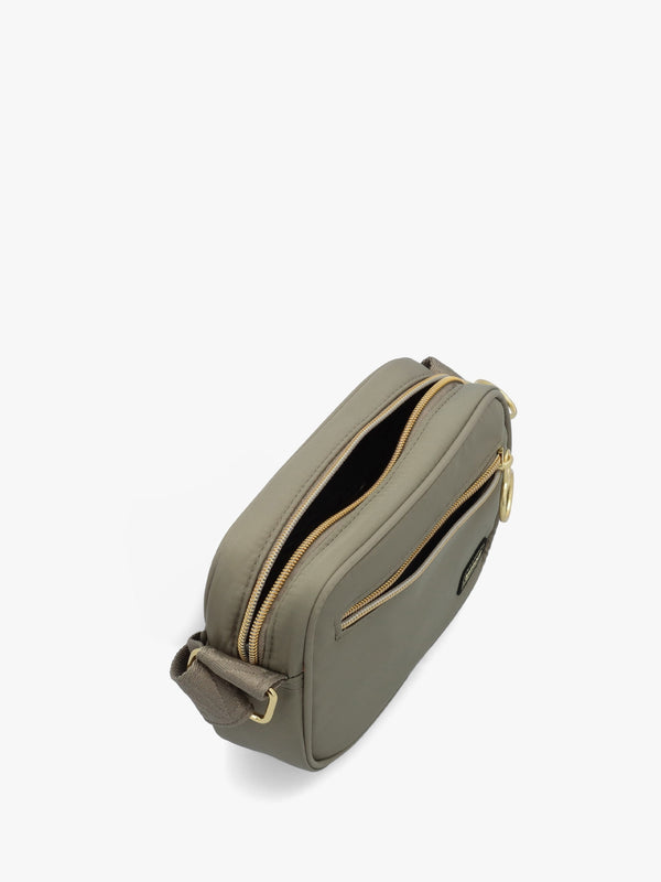 Micro Qualify Dusky Khaki Cross-Body Bag