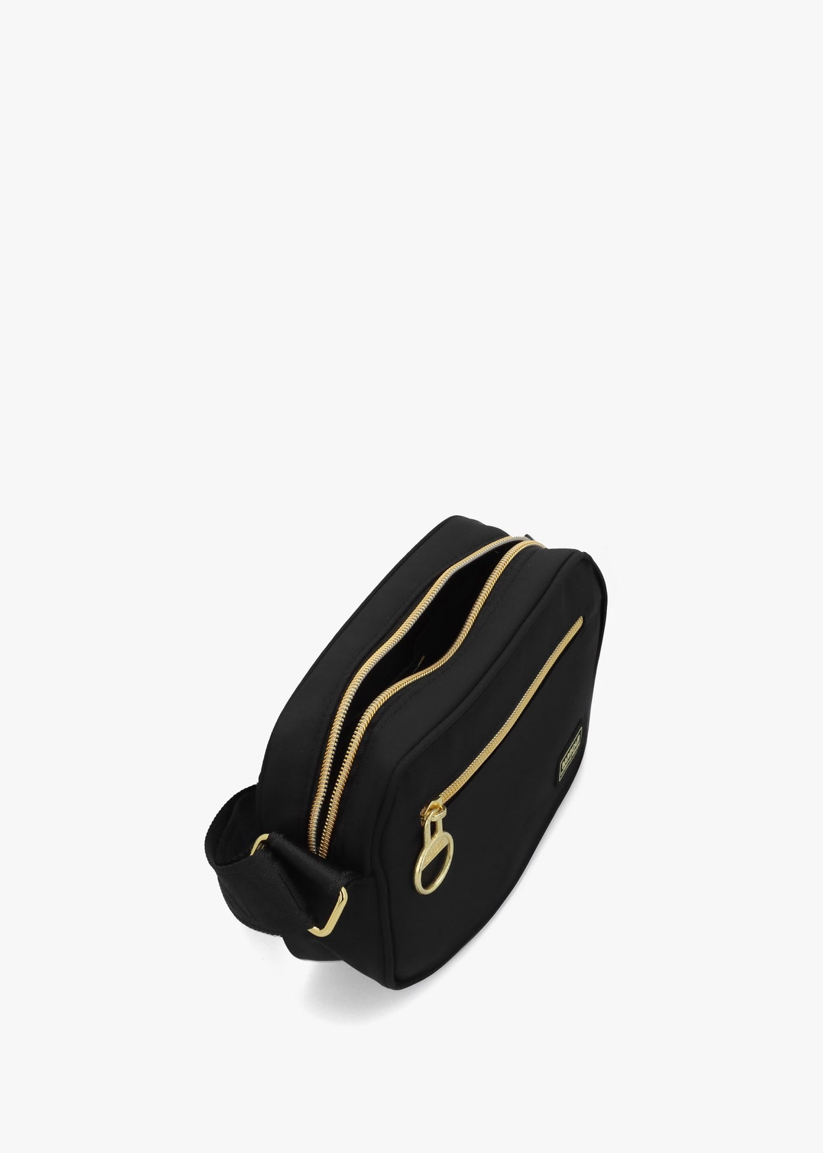 Micro Qualify Black Cross-Body Bag