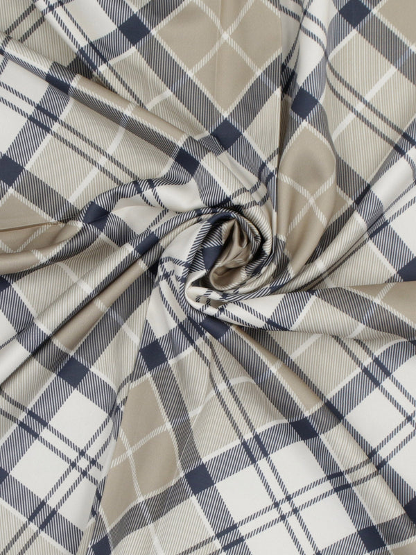 Kinsale Dress Indigo Tartan Neckerchief Scarf