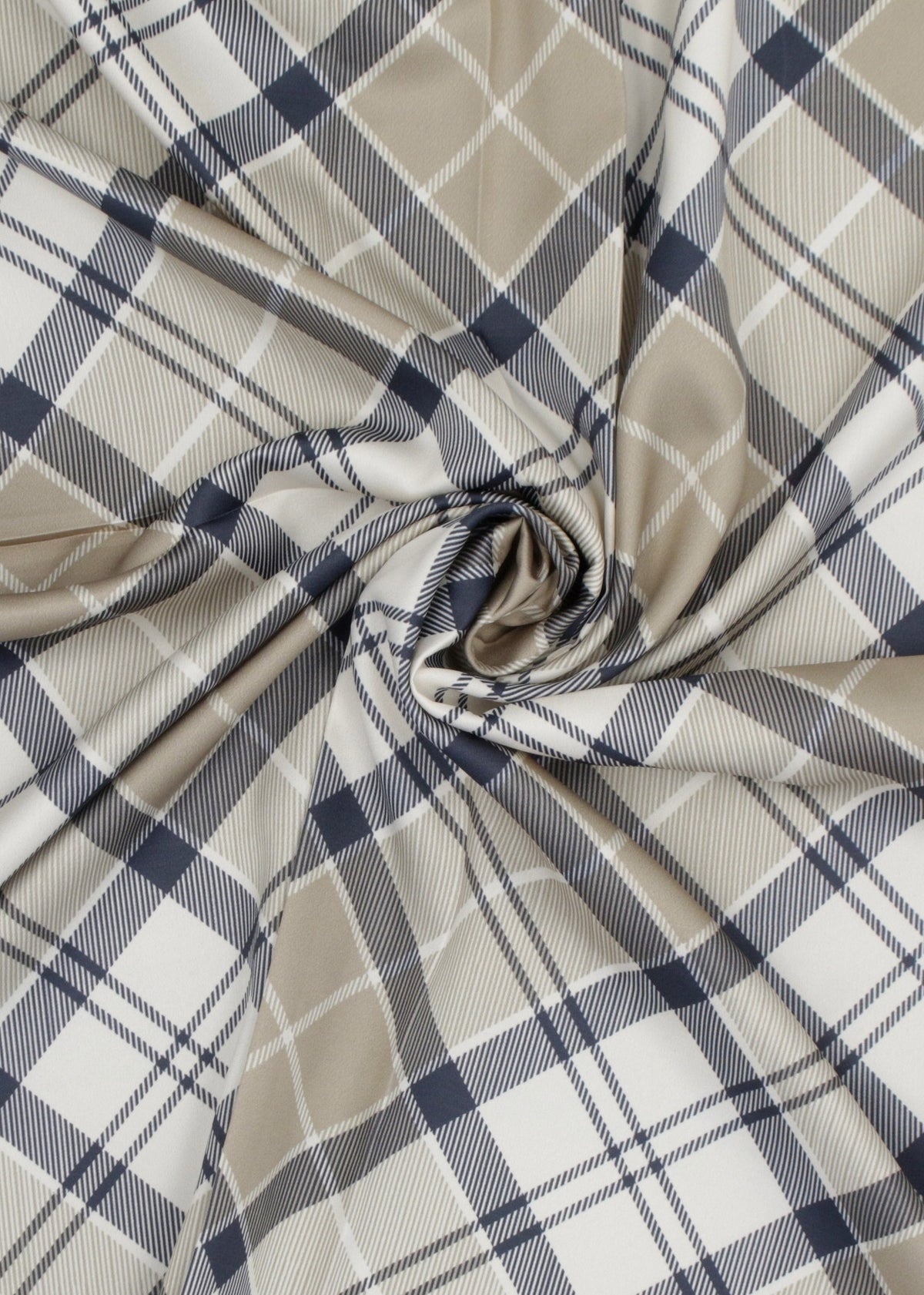 Kinsale Dress Indigo Tartan Neckerchief Scarf