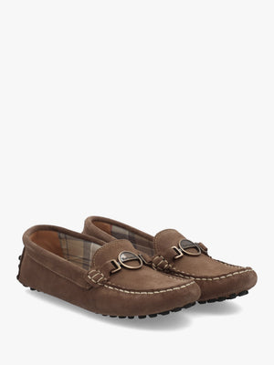 Laire Light Trench Suede Driving Loafers