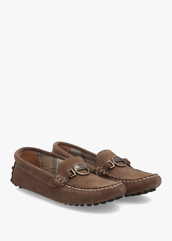 Laire Light Trench Suede Driving Loafers