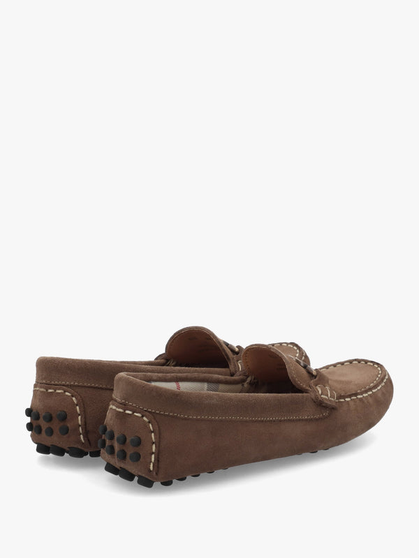 Laire Light Trench Suede Driving Loafers