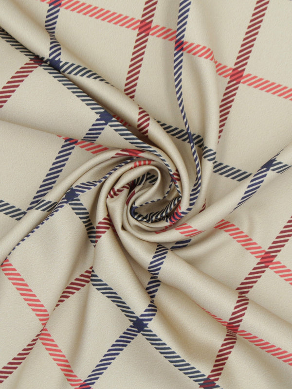 Mackworth Beige Tattersall Neckerchief Scarf