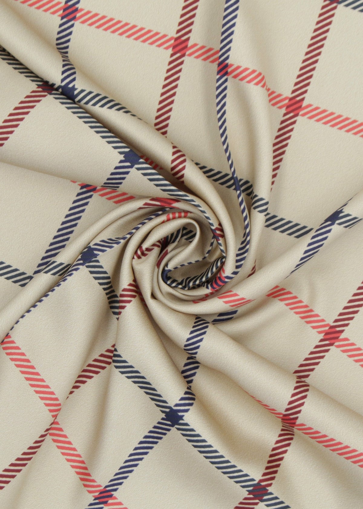 Mackworth Beige Tattersall Neckerchief Scarf