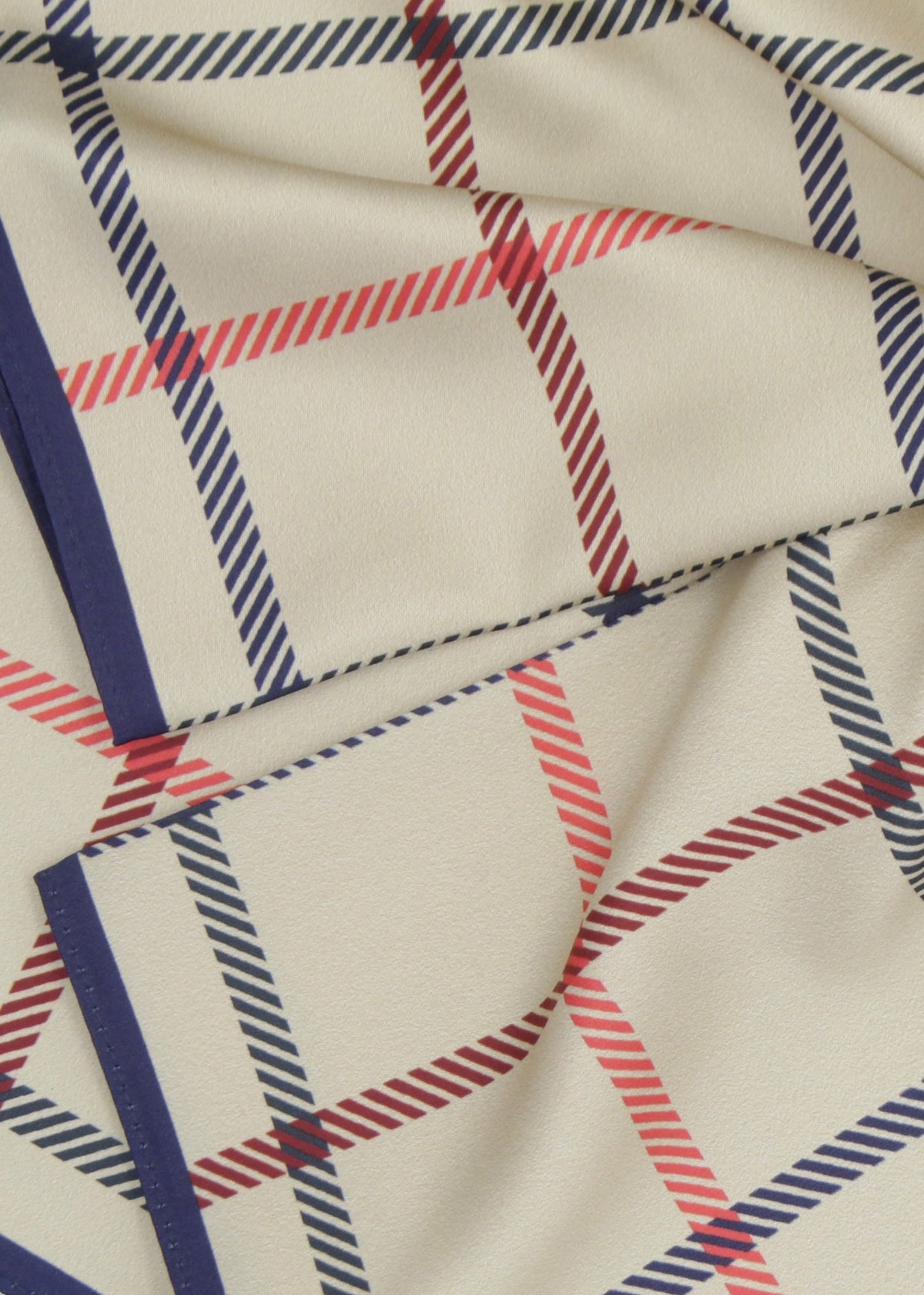 Mackworth Beige Tattersall Neckerchief Scarf