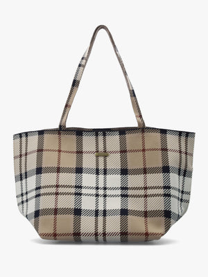 Layla Large Rosewood Tartan Tote Bag