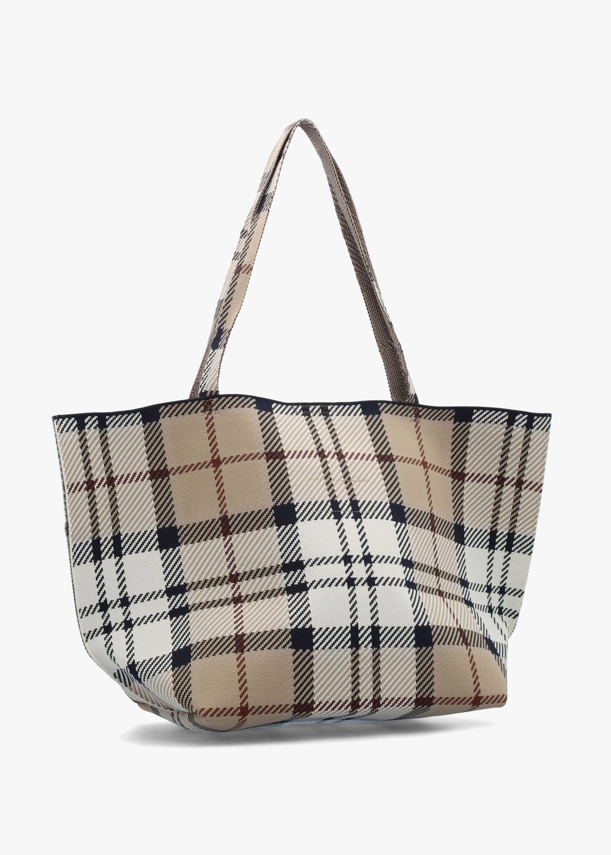 Layla Large Rosewood Tartan Tote Bag