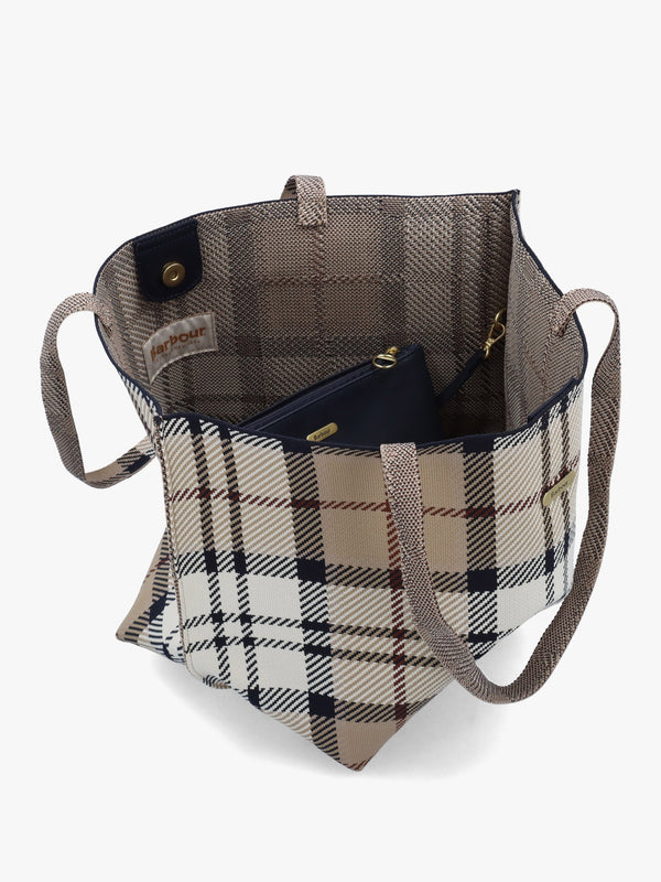 Layla Large Rosewood Tartan Tote Bag