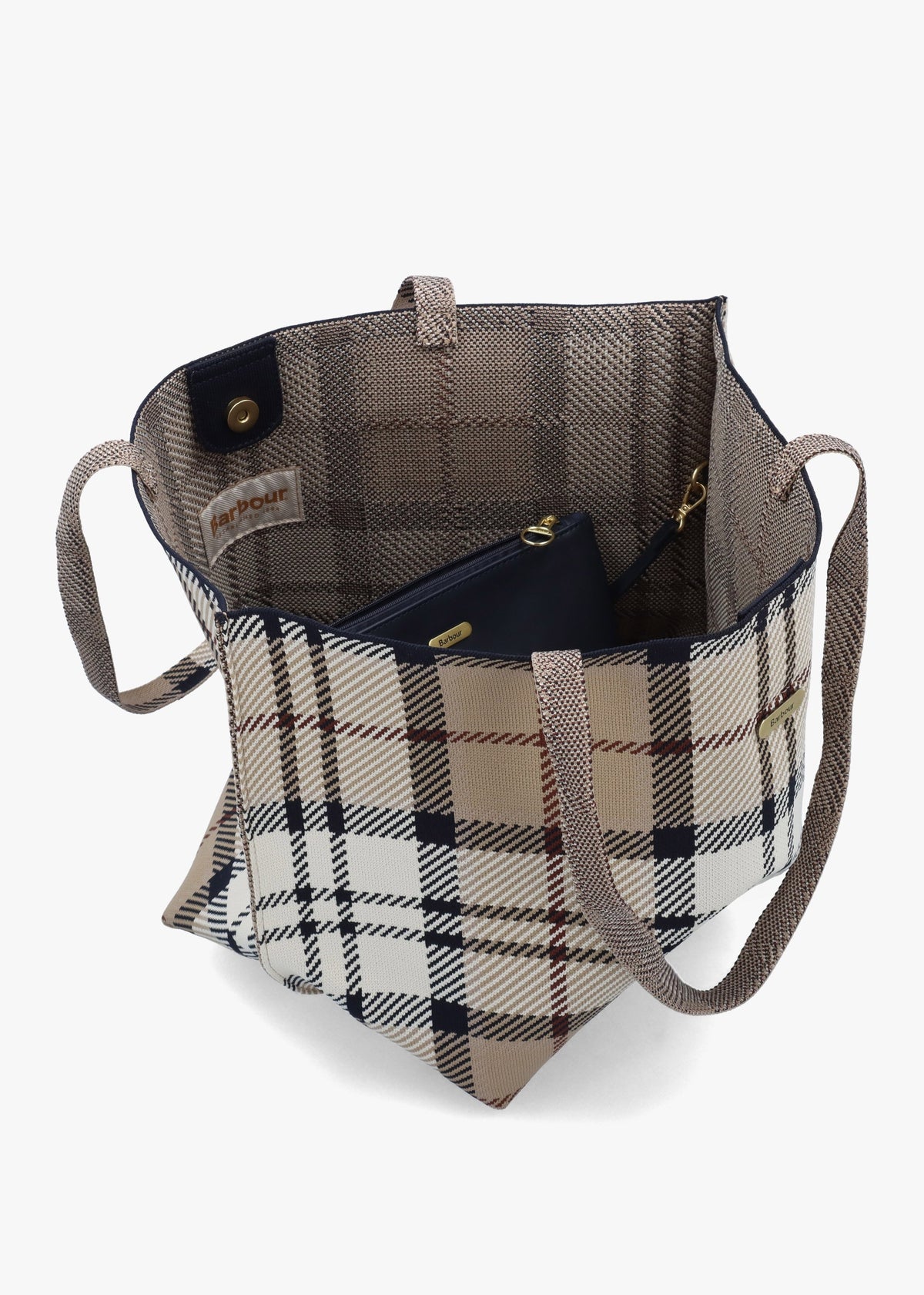 Layla Large Rosewood Tartan Tote Bag