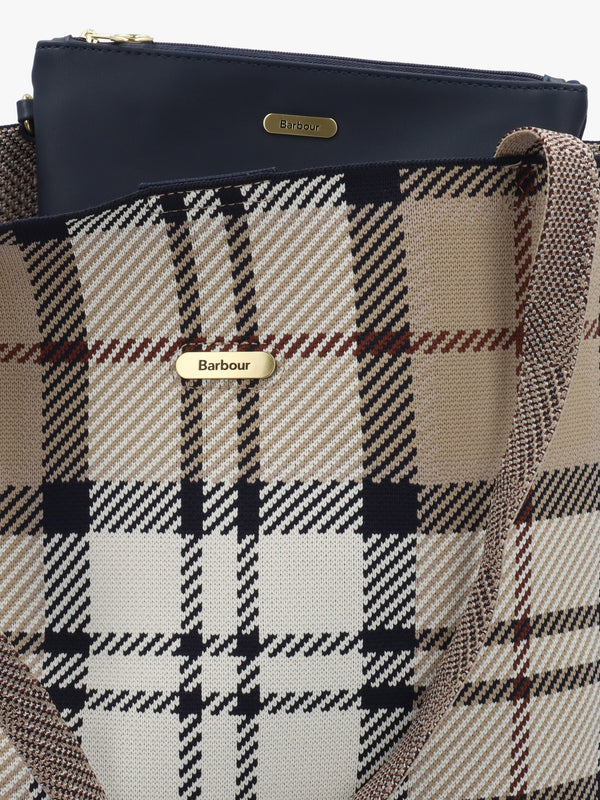 Layla Large Rosewood Tartan Tote Bag