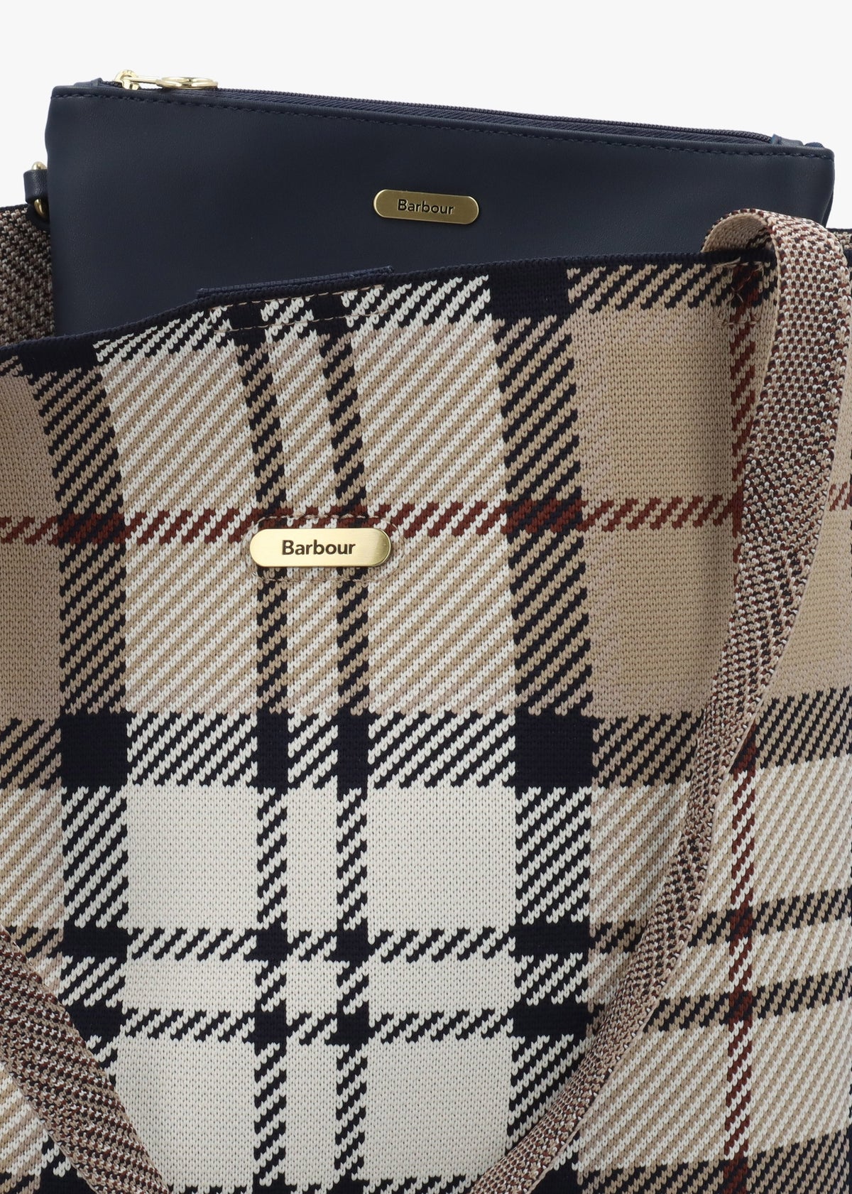 Layla Large Rosewood Tartan Tote Bag