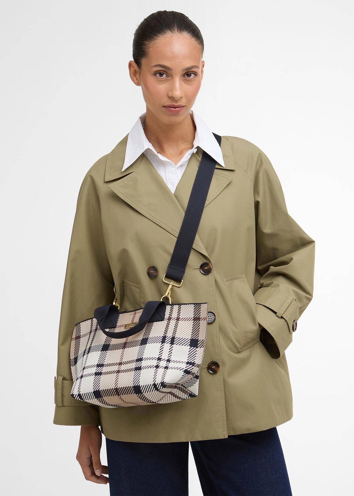 Layla Mini Rosewood Tartan Tote Bag