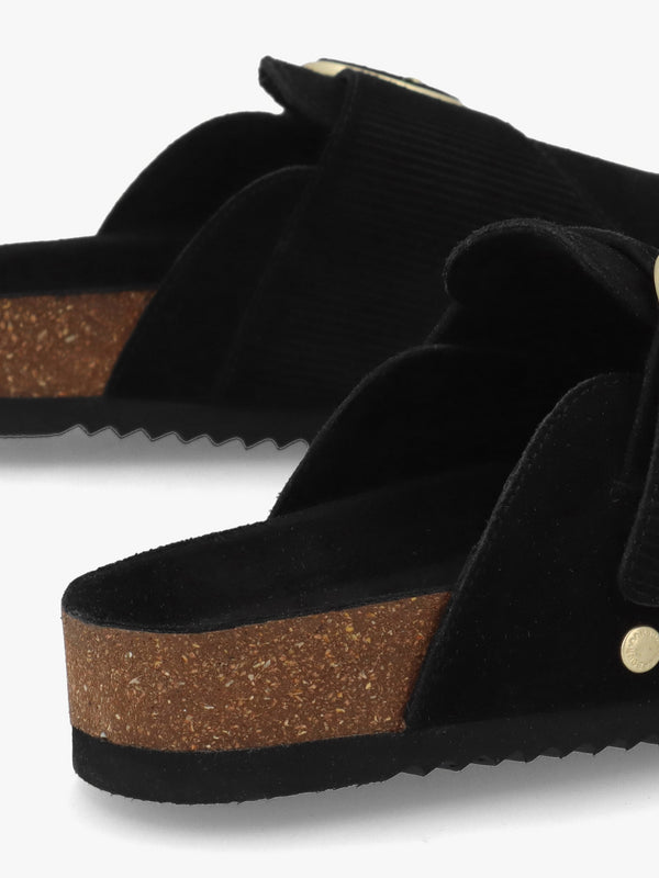 Kyra Black Closed Toe Sandals