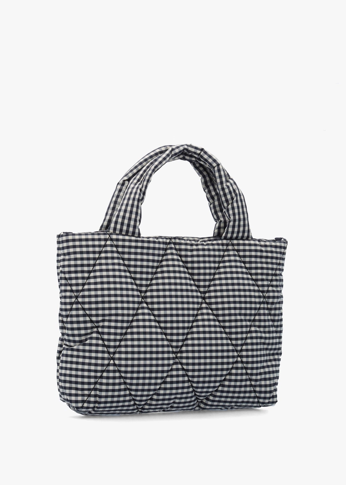 Riah Mini Navy Checked Tote Bag