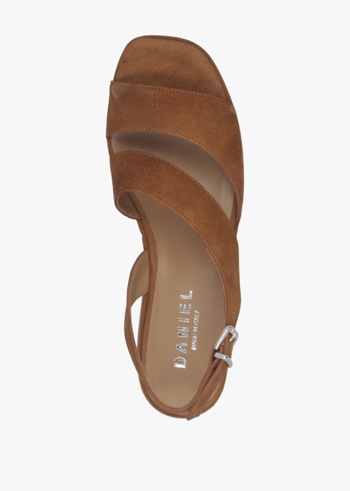 Sona Tan Suede Asymmetric Flatform Sandals